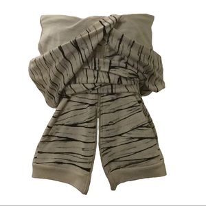 Jeremy Scott Mummy Print Faux-Hoodie Top/Skirt